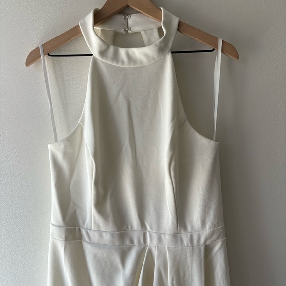 Xscape Crepe Halter Neck side slit dress Sz 16 - Picture 4 of 10